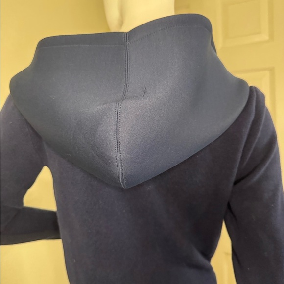 Ralph Lauren Asymmetric Full Zip Hoodie Navy Coat Jacket Winter Fall. - Picture 9 of 11